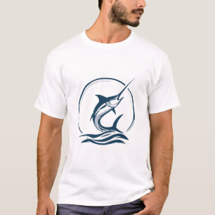 T-shirt Logo vintage de pêche au marlin - Poisson de mer r