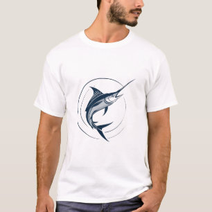 T-shirt Logo vintage de pêche au marlin - Poisson de mer r