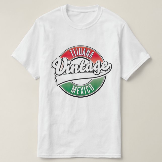 T-shirt Logo vintage Tijuana mexico. (Design devant)