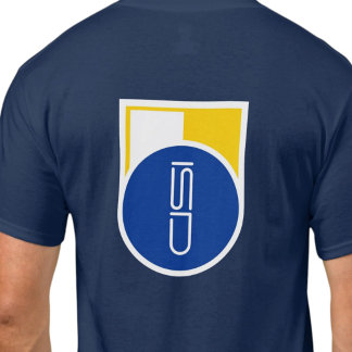 T-shirt Logotype Graphique Bleu-Jaune Blanc ISD
