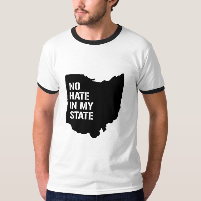 T-shirt L'Ohio : Aucune haine dans mon état (Devant)