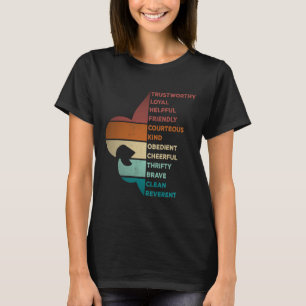 T-shirt Loi de scoutisme de style rétro vintage cool