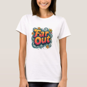 T-shirt Loin Retro les années 70 Psychédélique Super Hippi