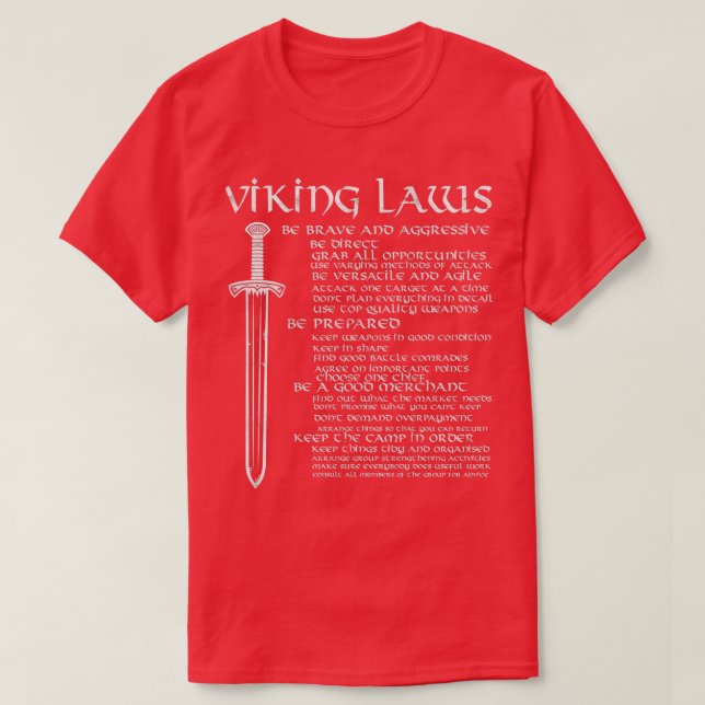 T-shirt Lois Viking Les Guerriers Scandinaves L'épée est d (Design devant)