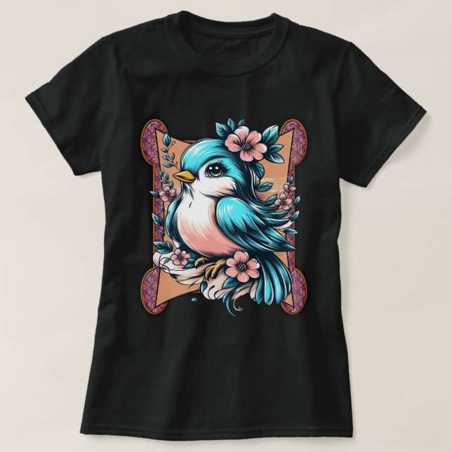 T-shirt L'oiseau de la Dame (Design devant)