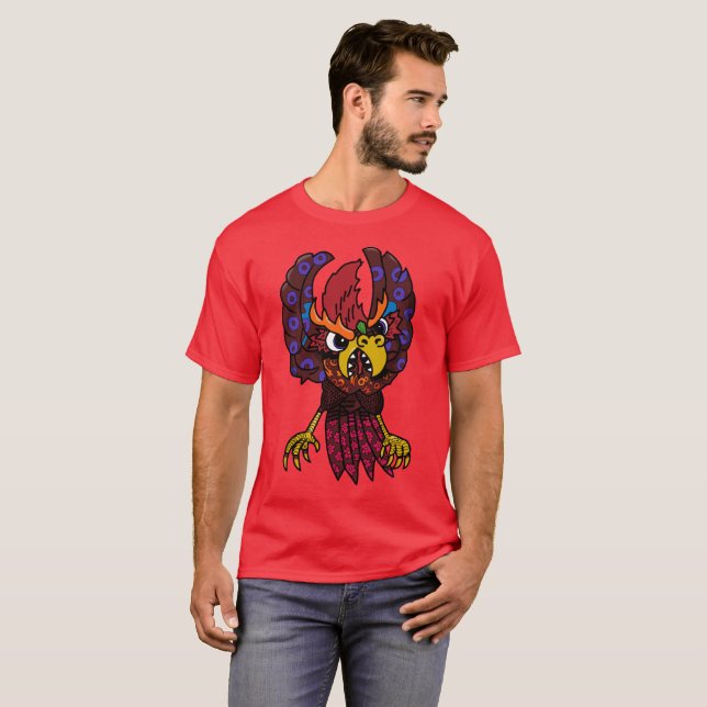 T-shirt L'oiseau de terreur de la Mongolie supérieure (Devant entier)