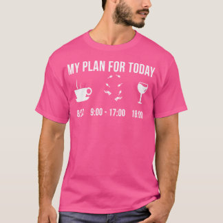 T-shirt Loisir de jonglage amusant Mon plan pour aujourd'h