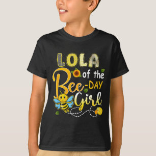T-shirt Lola de la fille de l'anniversaire de l'abeille dr