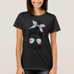T-shirt Lola Life Messy Hair Bun Fête des mères femmes