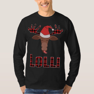 T-shirt Lolli Pop Christmas Matching Family Group Moose Re