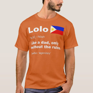 T-shirt Lolo Filipino Grandpa Définition Amusants Pères Da