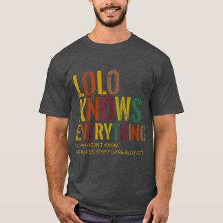 T-shirt Lolo Sait Tout Ce Que Grand-Père Fête des pères 