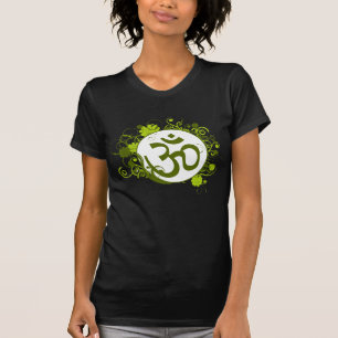 T-shirt L'OM floral vert bouddhiste