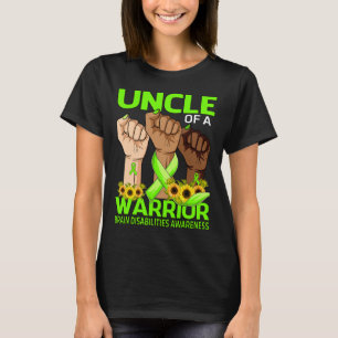T-shirt L'Oncle De La Main D'Un Guerrier Handicap Cerveau