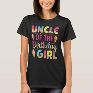 T-shirt L'Oncle De L'Anniversaire Jour Glace Fête Correspo