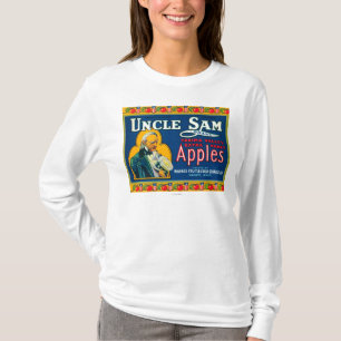 T-shirt L'Oncle Sam Apple marquent (bleu) - Wapato, WA