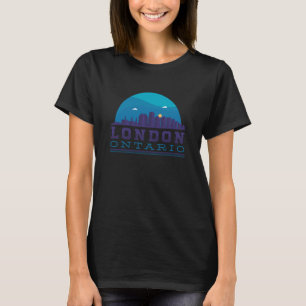 T-shirt London Ontario Canada City Skyline Silhouette Outl