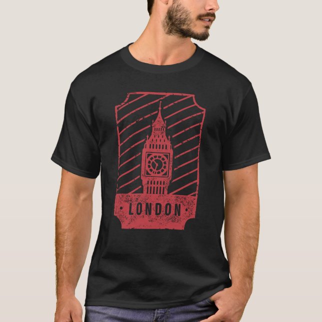 T-shirt London Skyline Retro City Pride (Devant)