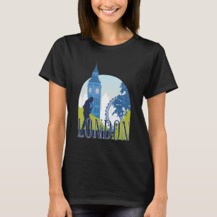 T-shirt Londres Angleterre Royaume-Uni Skyline Silhouette