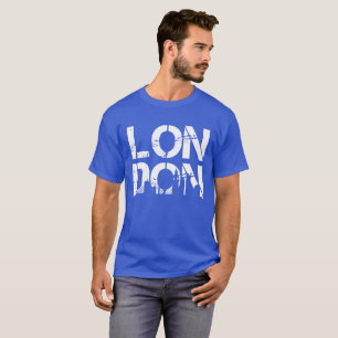 T-shirt Londres en détresse avec des monuments célèbres