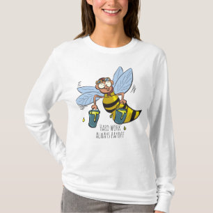 T-shirt long à manches longues d'abeille et de mie