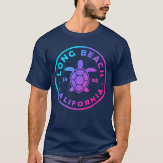 T-shirt Long Beach Californie Tortue de Mer Tie Dye Vacanc