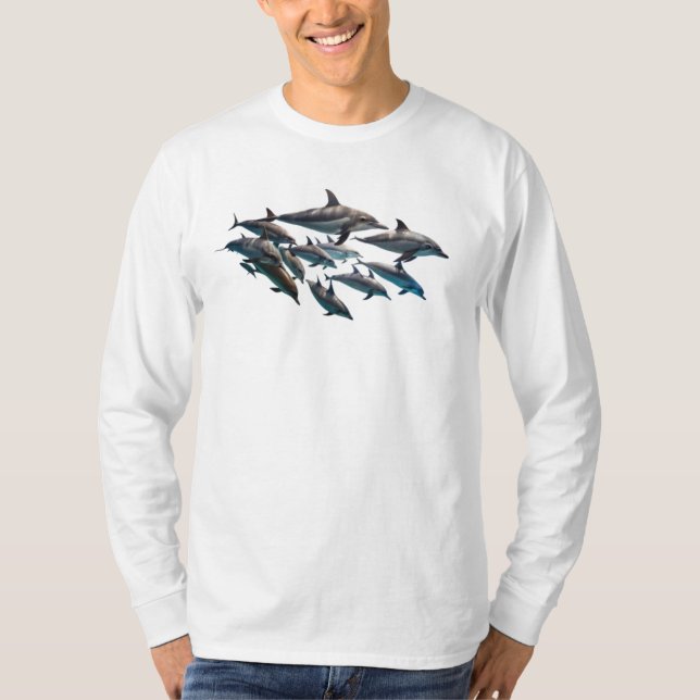 T-shirt long dauphin en forme de fond (Devant)