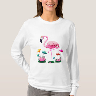 T-shirt long Flamant rose Imaginaire