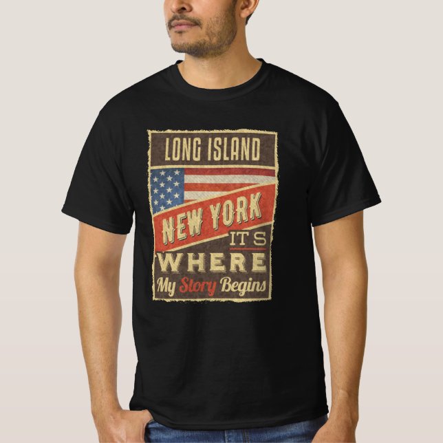 T-shirt Long Island New York (Devant)