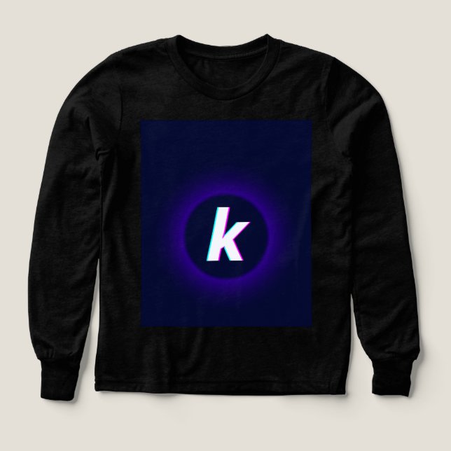 T-shirt long manches pour filles en gras "K" brill (Motif recto)
