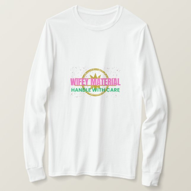T-shirt long minimaliste matériel filé (Design devant)