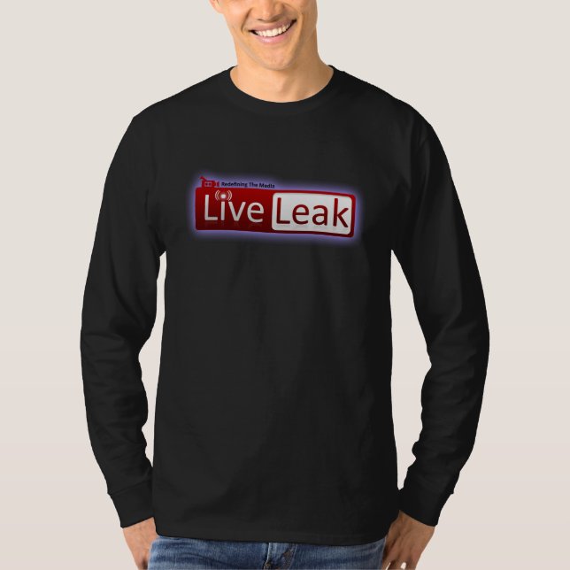 T-shirt Long noir de douille de LiveLeak (Devant)
