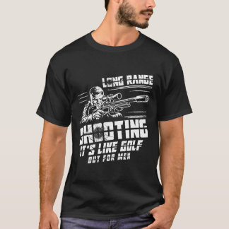 T-shirt Long Range Tirer C'Est Comme Golf Mais Pour Hommes