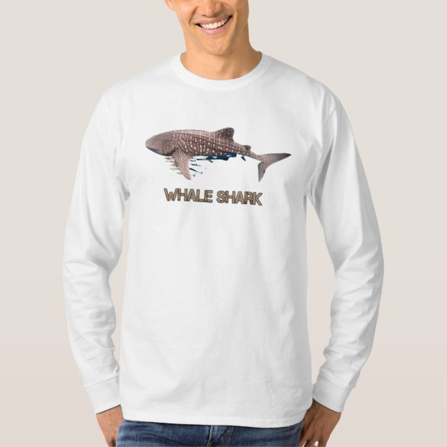 T-shirt long requin-baleine (Devant)