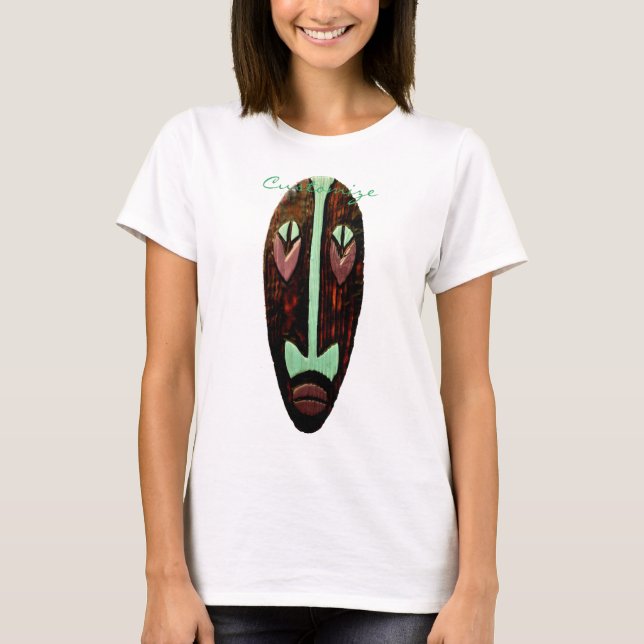 T-shirt Long Tonnerre de Masque Tiki (Devant)