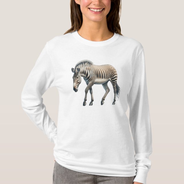 T-shirt long Zebra (Devant)