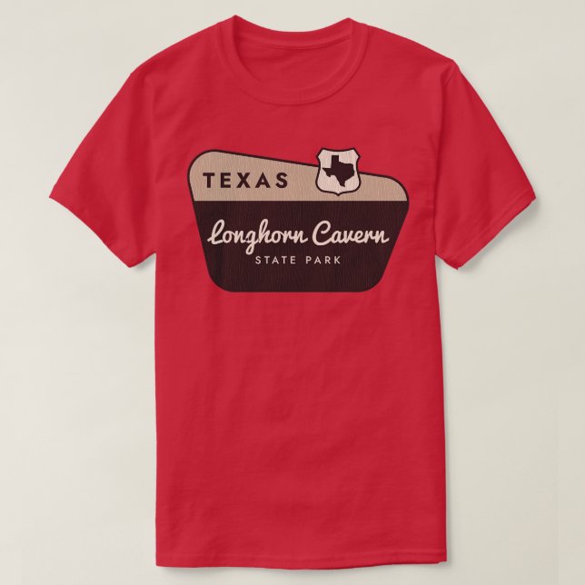 T-shirt Longhorn Cavern State Park Texas Affiche de bienve (Design devant)