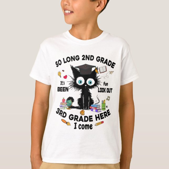 T-shirt Longue 2e année 3e année ici Je viens Graduation L (Devant)