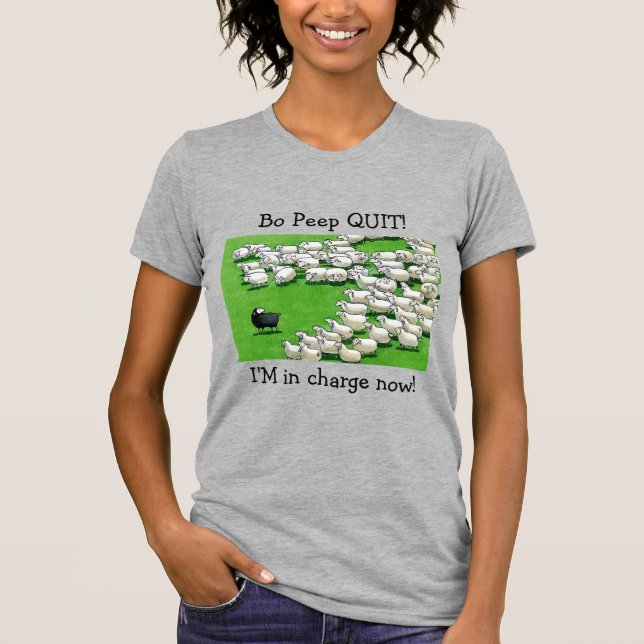 T-shirt Longue Agneau Perdu : Bo Peep QUIT! (Devant)