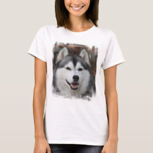 T-shirt Longue chemise de douille de chien enroué