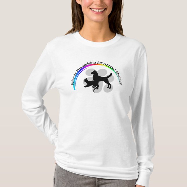 T-shirt Longue chemise de douille de femmes (Devant)