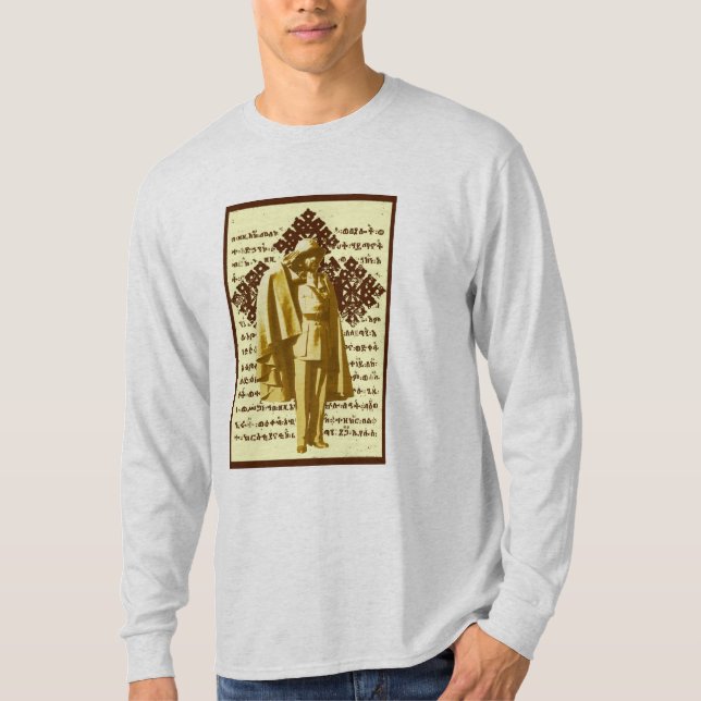 T-shirt Longue chemise de douille de Haile I Selassie (Devant)