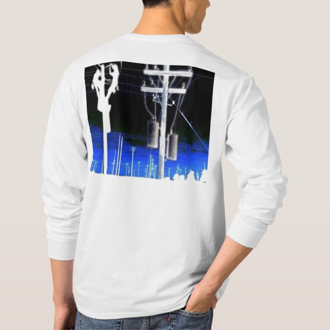 T-shirt Longue chemise de la douille du monteur de lignes (Dos)