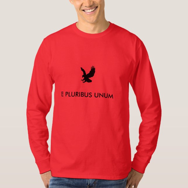 T-shirt Longue chemise de la douille "E PLURIBUS UNUM" (Devant)