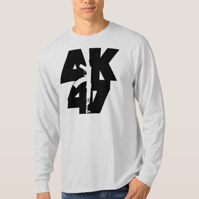 T-shirt Longue chemise de sleve d'AK-47 (Devant)
