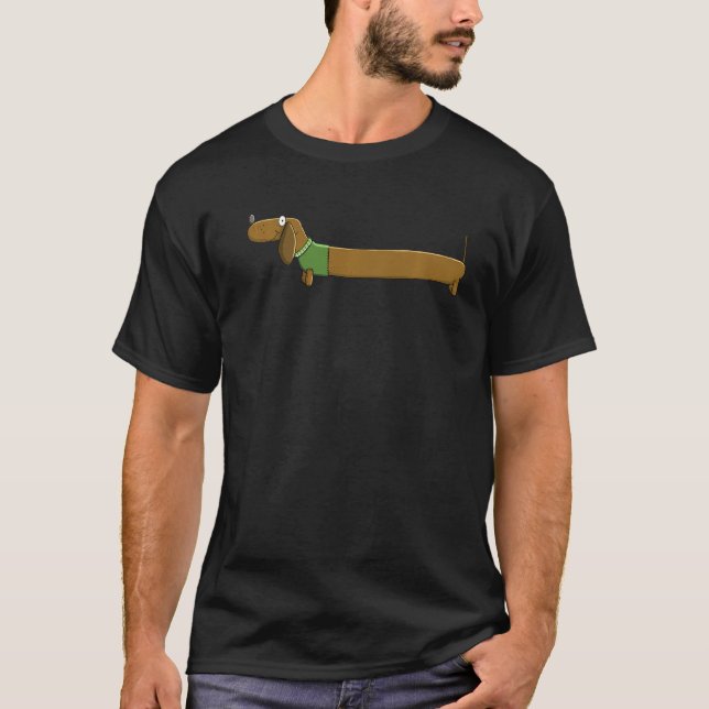 T-shirt Longue Dachshund Pour Les Ventilateurs Teckel I Da (Devant)