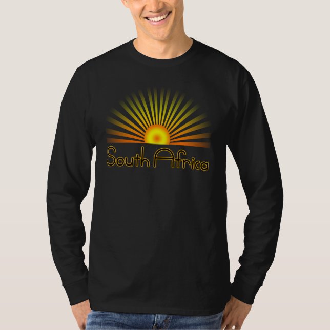 T-shirt Longue douille de lever de soleil sud-africain (Devant)