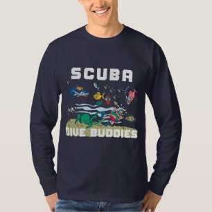 T-shirt Longue douille de SCAPHANDRE d'ami drôle de piqué