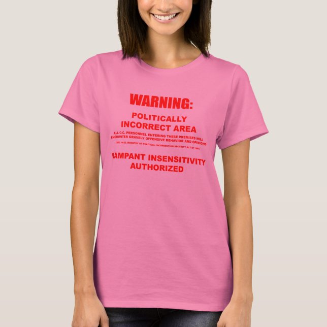 T-shirt Longue douille de secteur politiquement incorrect (Devant)