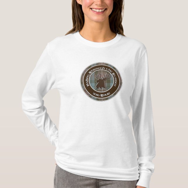 T-shirt Longue pièce en t de douille avec le logo de (Devant)